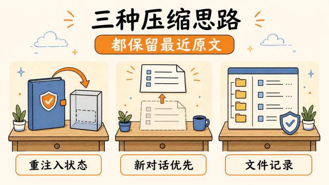 Codex、OpenCode 与 Pi 的压缩机制各自保护不同信息