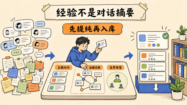 经验不是对话摘要:先提纯,再入库