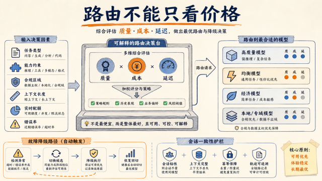企业模型路由需要同时平衡质量成本和延迟
