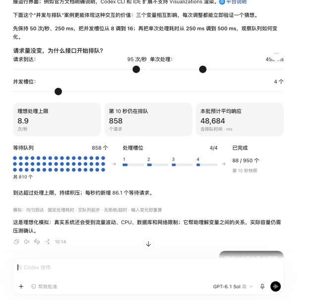 截图1：95次每秒、450毫秒、4槽位，等待858，预计平均响应48684毫秒