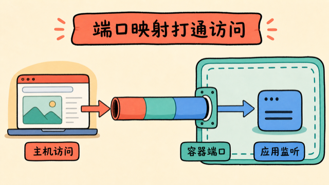 主机访问通过端口映射进入容器内监听的应用