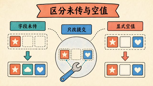 PATCH 区分字段未传与显式空值