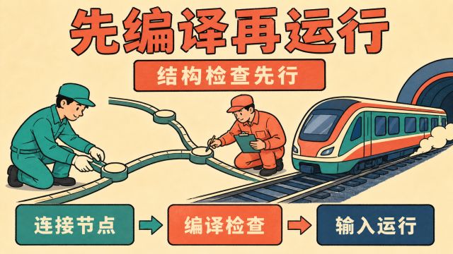 先编译再运行
